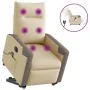 Sillón de masaje eléctrico reclinable elevable tela crema de , Sillones - Ref: Foro24-3324108, Precio: 337,65 €, Descuento: %