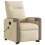 Sillón de masaje eléctrico reclinable elevable tela crema de , Sillones - Ref: Foro24-3324108, Precio: 337,65 €, Descuento: %