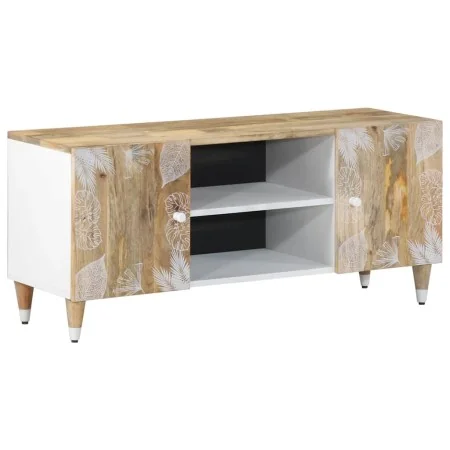 Mueble de TV madera maciza de mango 105x33,5x46 cm by , CD and DVD storage - Ref: Foro24-4018664, Price: 79,28 €, Discount: %