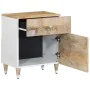 Mesita de noche madera maciza de mango 50x33x60 cm de , Mesitas de noche - Ref: Foro24-4018672, Precio: 85,73 €, Descuento: %