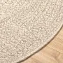 Alfombra ZIZUR aspecto yute interior/exterior crema Ø 120 cm de , Alfombras - Ref: Foro24-4010385, Precio: 57,23 €, Descuento: %