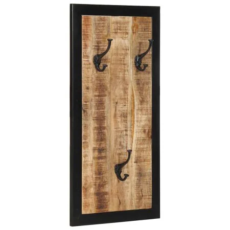 Perchero madera maciza de mango rugosa 40x2x80 cm by , Hat and coat racks - Ref: Foro24-4015939, Price: 57,11 €, Discount: %