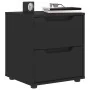 Mesilla de noche VISNES negra 45x40x50 cm madera de ingeniería by , Nightstands - Ref: Foro24-4108281, Price: 74,56 €, Discou...