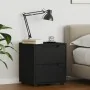 Mesilla de noche VISNES negra 45x40x50 cm madera de ingeniería by , Nightstands - Ref: Foro24-4108281, Price: 74,56 €, Discou...