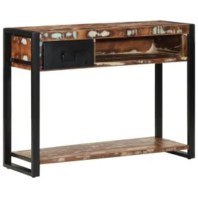 Mesa consola multicolor madera maciza reciclada 100x35x75 cm by , console tables - Ref: Foro24-4015930, Price: 160,00 €, Disc...