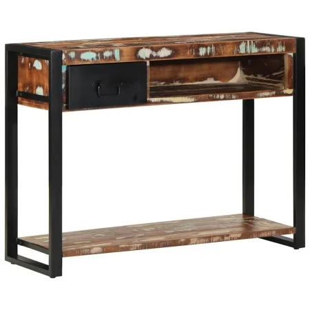Mesa consola multicolor madera maciza reciclada 100x35x75 cm by , console tables - Ref: Foro24-4015930, Price: 160,00 €, Disc...