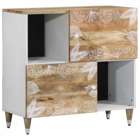 Aparador de madera maciza de mango 80x33,5x75 cm de , Almacenamiento para CD y DVD - Ref: Foro24-4018691, Precio: 85,15 €, De...