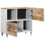Aparador de madera maciza de mango 80x33,5x75 cm de , Almacenamiento para CD y DVD - Ref: Foro24-4018691, Precio: 85,15 €, De...