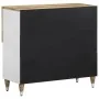 Aparador de madera maciza de mango 80x33,5x75 cm de , Almacenamiento para CD y DVD - Ref: Foro24-4018691, Precio: 85,15 €, De...