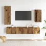 Conjunto de mueble de TV 4 piezas montado la pared madera vieja by , TV Furniture - Ref: Foro24-3329151, Price: 159,48 €, Dis...