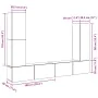 Conjunto de mueble de TV 4 piezas montado la pared madera vieja von , TV-Möbel - Ref: Foro24-3329217, Preis: 183,52 €, Rabatt: %