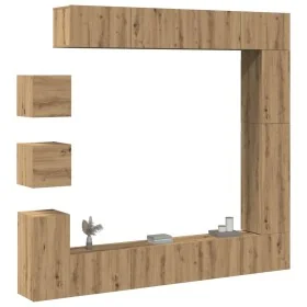 Mueble para TV de pared madera contrachapada artesanal 9 piezas by , TV Furniture - Ref: Foro24-3329222, Price: 370,82 €, Dis...