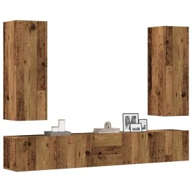 Conjunto de mueble de TV 5 piezas montado la pared madera vieja von , TV-Möbel - Ref: Foro24-3329193, Preis: 180,98 €, Rabatt: %