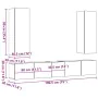 Conjunto de mueble de TV 5 piezas montado la pared madera vieja de , Muebles TV - Ref: Foro24-3329193, Precio: 180,98 €, Desc...