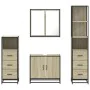 Juego de muebles de baño 4 pzas contrachapada roble sonoma von , Badezimmermöbel - Ref: Foro24-3301246, Preis: 315,13 €, Raba...