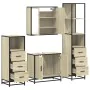 Juego de muebles de baño 4 pzas contrachapada roble sonoma von , Badezimmermöbel - Ref: Foro24-3301246, Preis: 315,13 €, Raba...