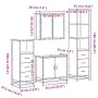 Juego de muebles de baño 4 pzas contrachapada roble sonoma von , Badezimmermöbel - Ref: Foro24-3301246, Preis: 315,13 €, Raba...