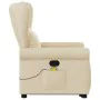 Silla de masaje reclinable de pie de tela color crema de , Sillones - Ref: Foro24-3303392, Precio: 301,05 €, Descuento: %