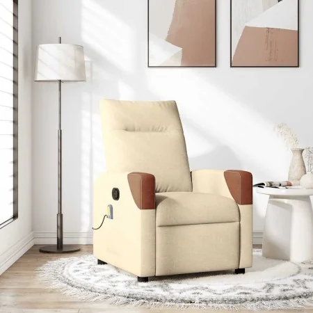 Sillón de masaje reclinable de tela crema von , Sessel - Ref: Foro24-4104821, Preis: 196,60 €, Rabatt: %
