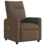 Sillón reclinable con masaje de tela marrón de , Sillones - Ref: Foro24-4104835, Precio: 203,97 €, Descuento: %
