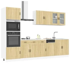 Mueble cocina Kalmar roble sonoma 7 pzas madera contrachapada von , Küchenschränke - Ref: Foro24-3314754, Preis: 600,54 €, Ra...