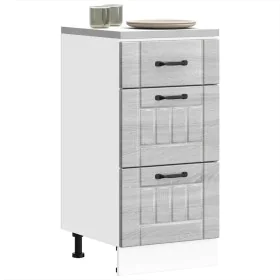 Mueble bajo de cocina Lucca madera contrachapada gris sonoma de , Armarios de cocina - Ref: Foro24-854236, Precio: 88,62 €, D...