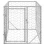 Perrera de exterior puerta acero galvanizado plateado 2x1x1 m by , Dog kennels - Ref: Foro24-4105410, Price: 87,62 €, Discoun...