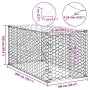 Perrera de exterior puerta acero galvanizado plateado 2x1x1 m by , Dog kennels - Ref: Foro24-4105410, Price: 87,62 €, Discoun...