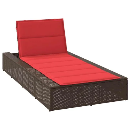 Tumbona con cojín flotante ratán sintético marrón von , Liegen - Ref: Foro24-4104208, Preis: 244,08 €, Rabatt: %