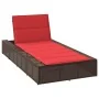 Tumbona con cojín flotante ratán sintético marrón von , Liegen - Ref: Foro24-4104208, Preis: 244,08 €, Rabatt: %