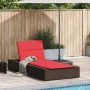 Tumbona con cojín flotante ratán sintético marrón von , Liegen - Ref: Foro24-4104208, Preis: 244,08 €, Rabatt: %