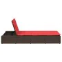 Tumbona con cojín flotante ratán sintético marrón von , Liegen - Ref: Foro24-4104208, Preis: 244,08 €, Rabatt: %