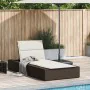 Tumbona con cojín flotante ratán sintético marrón von , Liegen - Ref: Foro24-4104203, Preis: 218,79 €, Rabatt: %