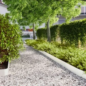 Bordes para césped 50 uds acero laminado frío blanco 15x103 cm by , Garden edging and edging - Ref: Foro24-860149, Price: 136...