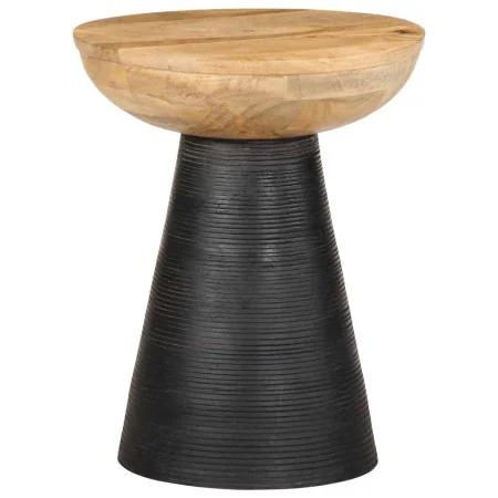 Mesa auxiliar madera maciza de mango negra Ø37x45 cm by , Side tables - Ref: Foro24-4017537, Price: 98,59 €, Discount: %