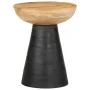 Mesa auxiliar madera maciza de mango negra Ø37x45 cm by , Side tables - Ref: Foro24-4017537, Price: 98,59 €, Discount: %