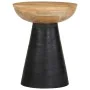 Mesa auxiliar madera maciza de mango negra Ø37x45 cm by , Side tables - Ref: Foro24-4017537, Price: 98,59 €, Discount: %