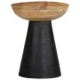 Mesa auxiliar madera maciza de mango negra Ø37x45 cm by , Side tables - Ref: Foro24-4017537, Price: 98,59 €, Discount: %