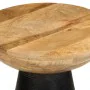 Mesa auxiliar madera maciza de mango negra Ø37x45 cm by , Side tables - Ref: Foro24-4017537, Price: 98,59 €, Discount: %