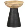 Mesa auxiliar madera maciza de mango negra Ø37x45 cm by , Side tables - Ref: Foro24-4017537, Price: 98,59 €, Discount: %