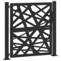 Puerta de jardín de acero negra diseño luminoso 105x106 cm de , Puertas de jardín - Ref: Foro24-4100949, Precio: 219,70 €, De...