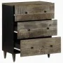 Aparador de madera maciza de mango gris claro 60x33,5x75 cm by , Lockers and storage cabinets - Ref: Foro24-4017795, Price: 1...