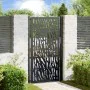 Puerta de jardín de diseño con carril de acero negro 105x180 cm by , garden gates - Ref: Foro24-4100982, Price: 238,54 €, Dis...