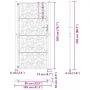 Puerta de jardín diseño de hojas de acero desgastado 105x205 cm by , garden gates - Ref: Foro24-4100968, Price: 271,68 €, Dis...