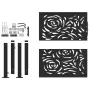 Puerta de jardín diseño llama acero negro 105x106 cm by , garden gates - Ref: Foro24-4100989, Price: 179,76 €, Discount: %