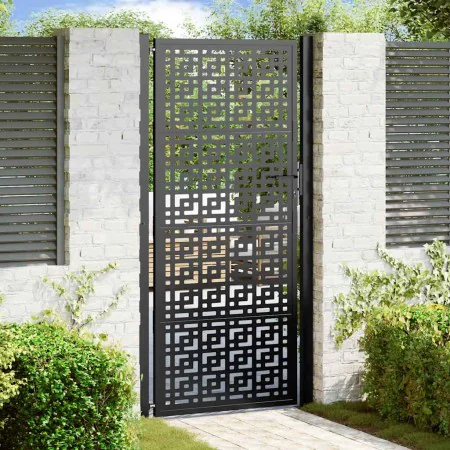 Puerta de jardín diseño en cruz de acero negra 105x205 cm by , garden gates - Ref: Foro24-4101003, Price: 281,00 €, Discount: %
