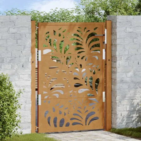Puerta de jardín de acero desgastado diseño ondulado 105x130 cm de , Puertas de jardín - Ref: Foro24-4100975, Precio: 204,55 ...