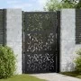 Puerta de jardín de diseño de hojas de acero negra 105x155 cm by , garden gates - Ref: Foro24-4100961, Price: 206,38 €, Disco...