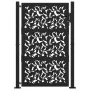 Puerta de jardín de diseño de hojas de acero negra 105x155 cm by , garden gates - Ref: Foro24-4100961, Price: 206,38 €, Disco...