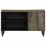 Mueble de TV madera maciza de mango gris claro 80x31,5x46 cm by , CD and DVD storage - Ref: Foro24-4017807, Price: 75,94 €, D...